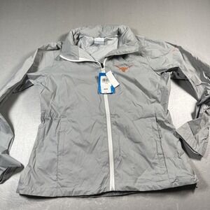 Texas Longhorns Jacket Womens Large Gray NCAA College Hooded Switchback Columbia